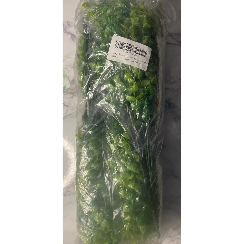 2 -12 Pcs M Faux Plant Stems Artificial Boxwood Farmhouse Greenery Shrubs Plants